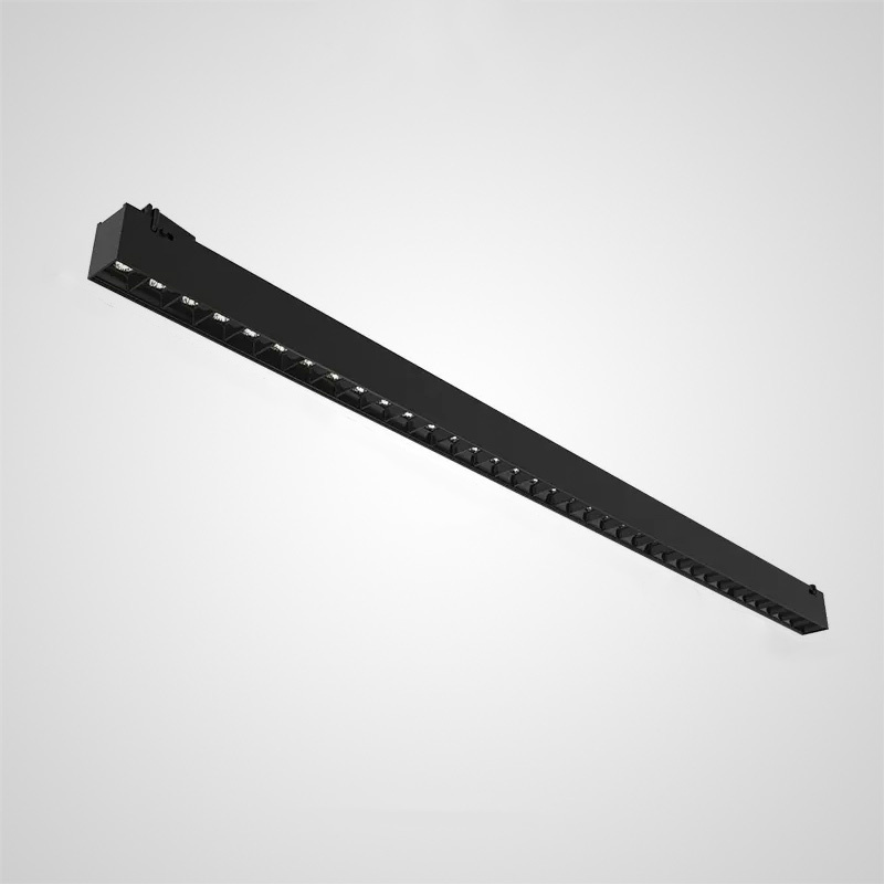 Lampă suspendată LED neagră LINEAR 95cm pentru dormitor, cu lanț cureaua