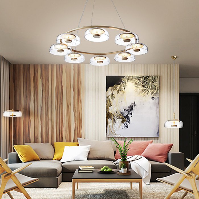 Candelabru inelar cu LED ARCTIC pentru sufragerie