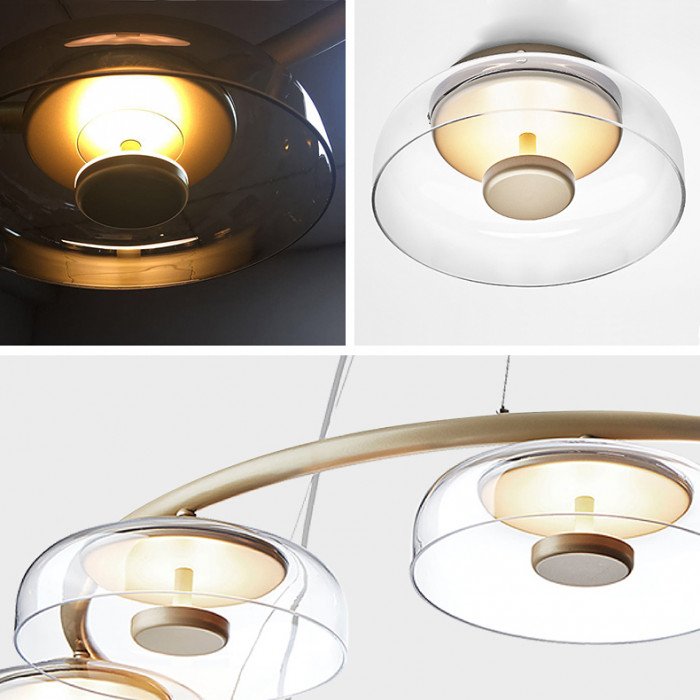 Candelabru inelar cu LED ARCTIC pentru sufragerie