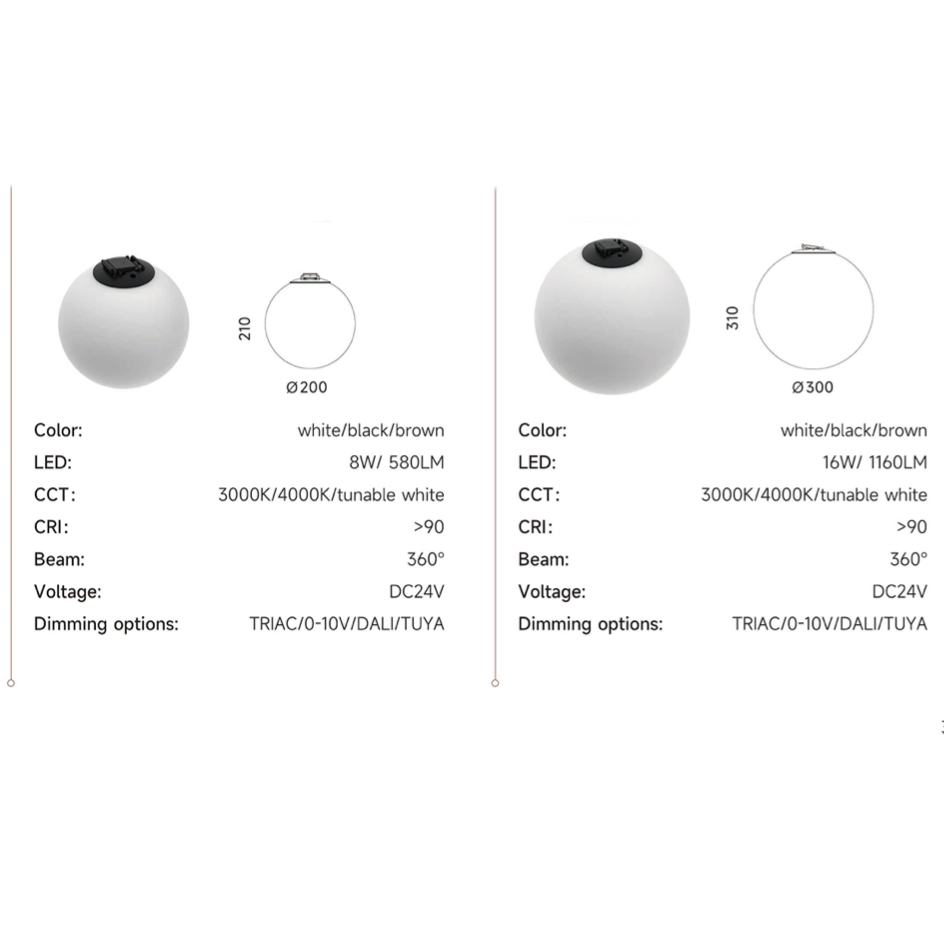 Lampă suspendată LUNA 30cm cu lanț