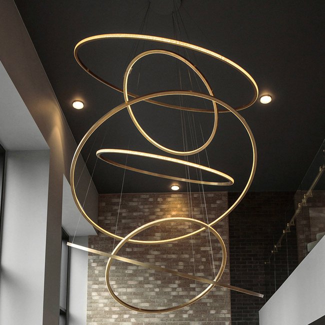 Candelabru inelar LED ORACLE Rings pentru sufragerie