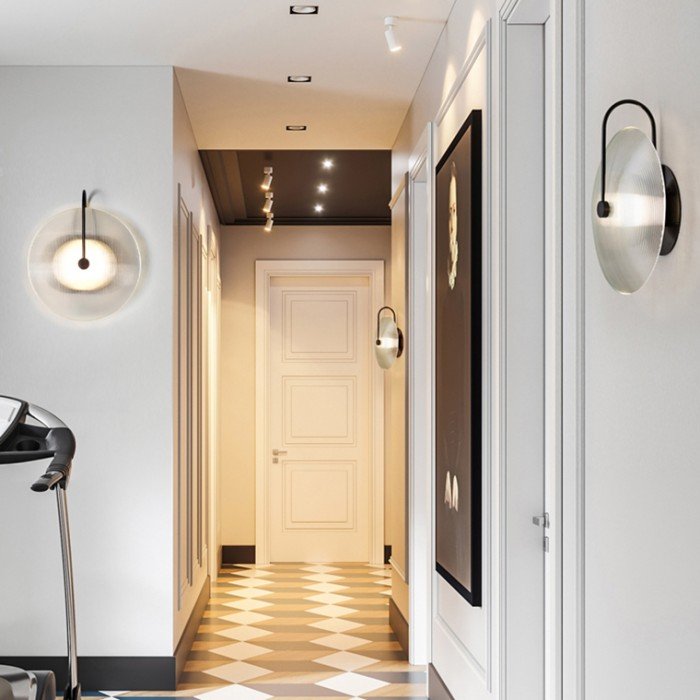 Aplică de perete EMMEN neagră - Aplica de perete