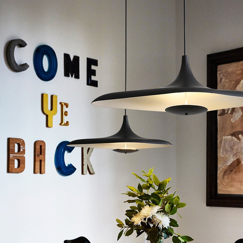 Lampă suspendată SOLEIL 80cm neagră