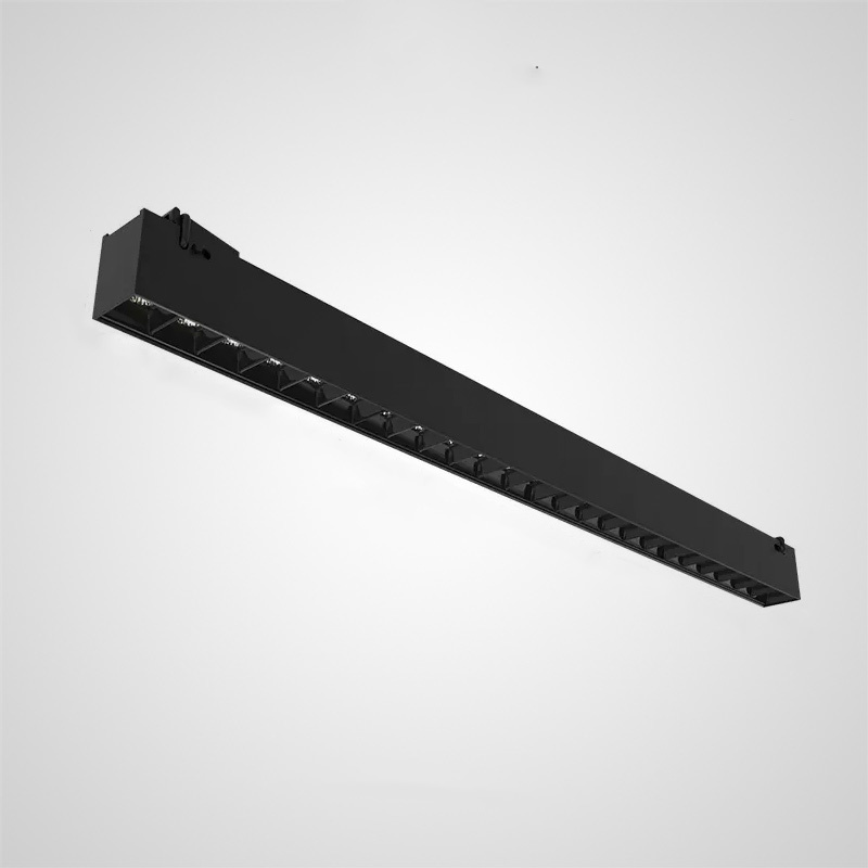 Lampă suspendată LED neagră LINEAR 64cm cu curea pentru hol