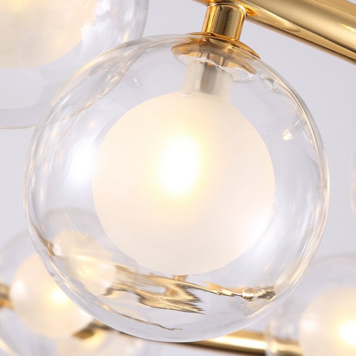 Candelabru inelar LINDA cu 45 de lămpi, 103 cm, pentru dormitor