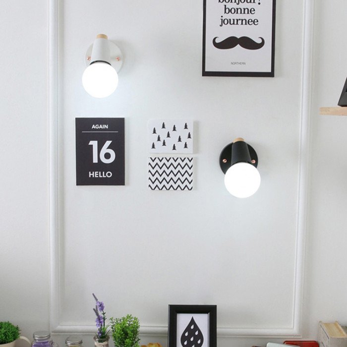 Aplică de perete rotativă - Albă - Aplică de perete