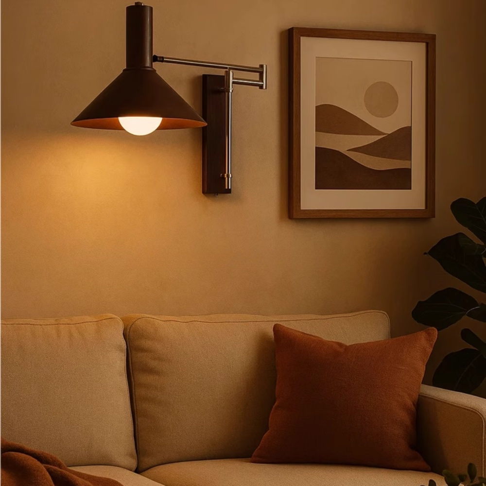 Lampă de perete Ocean Branch în nuc