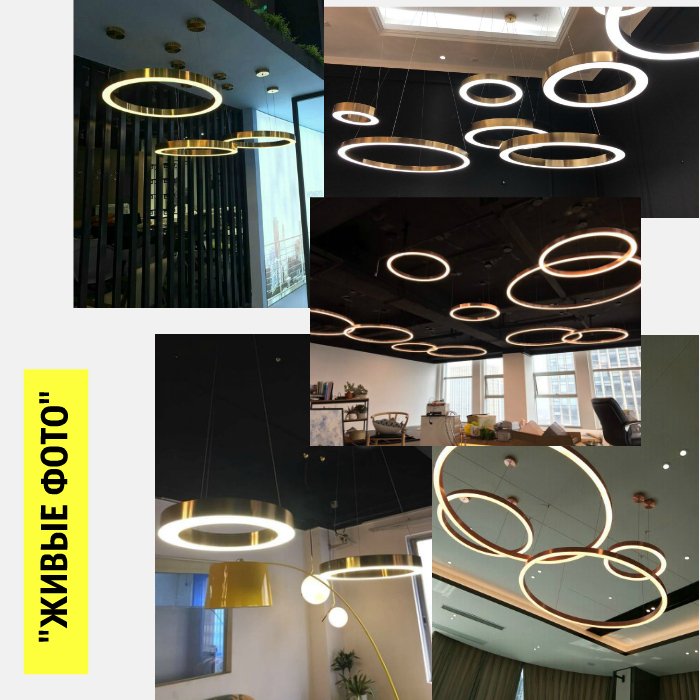 Inel LED (crom, aur, aur roz) Candelabru inelar pentru hol