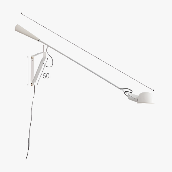 Lampă de perete mare Glowcraft în alb