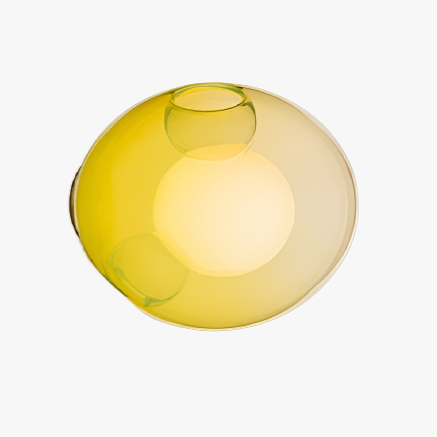 Aplica de iluminat Glass Paradox, sticlă glazurată galben lămâie