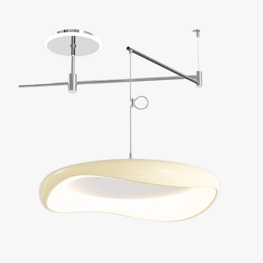 Lampă suspendată Ion Flow D52, bej