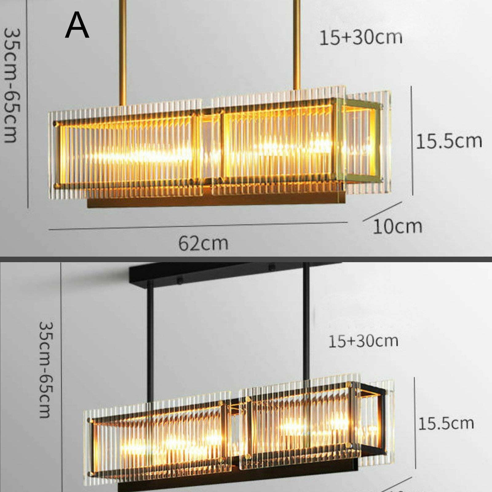 Lampă cu lamele LED SHINE GLASS pentru hol