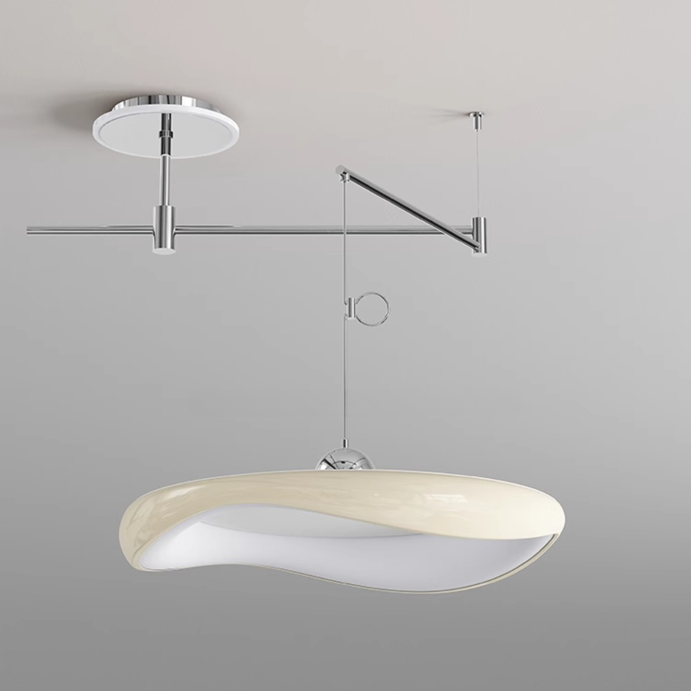 Lampă suspendată Ion Flow D60, bej