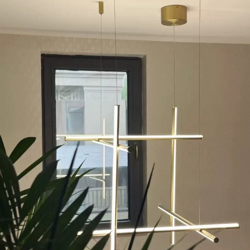 Lampă suspendată LED COORDONATE cu 8 lămpi 80*80cm