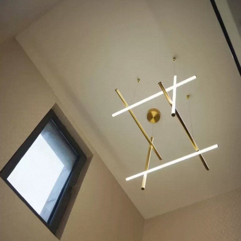 Lampă suspendată LED COORDONATE cu 8 lămpi 80*80cm