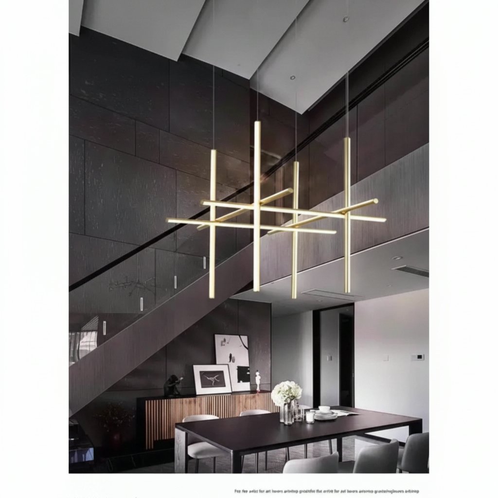 Lampă suspendată LED COORDONATE cu 8 lămpi 80*80cm