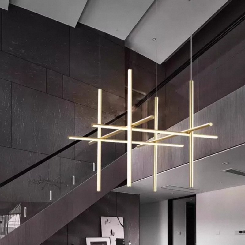 Lampă suspendată LED COORDONATE cu 8 lămpi 80*80cm