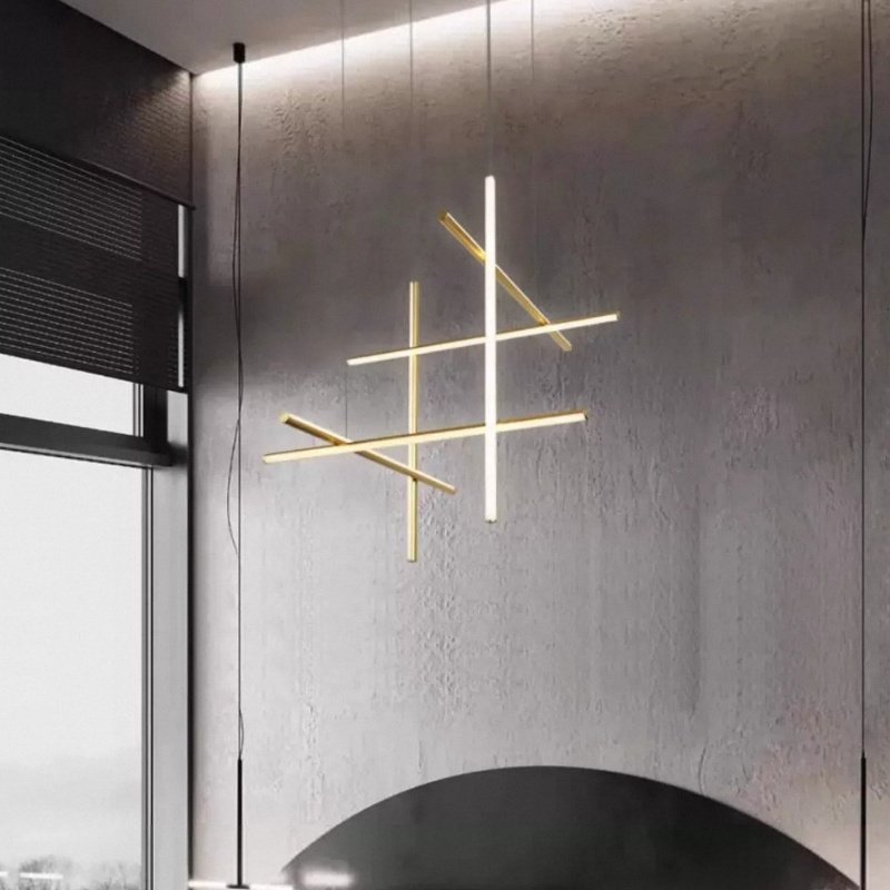 Lampă suspendată LED COORDONATE cu 8 lămpi 80*80cm