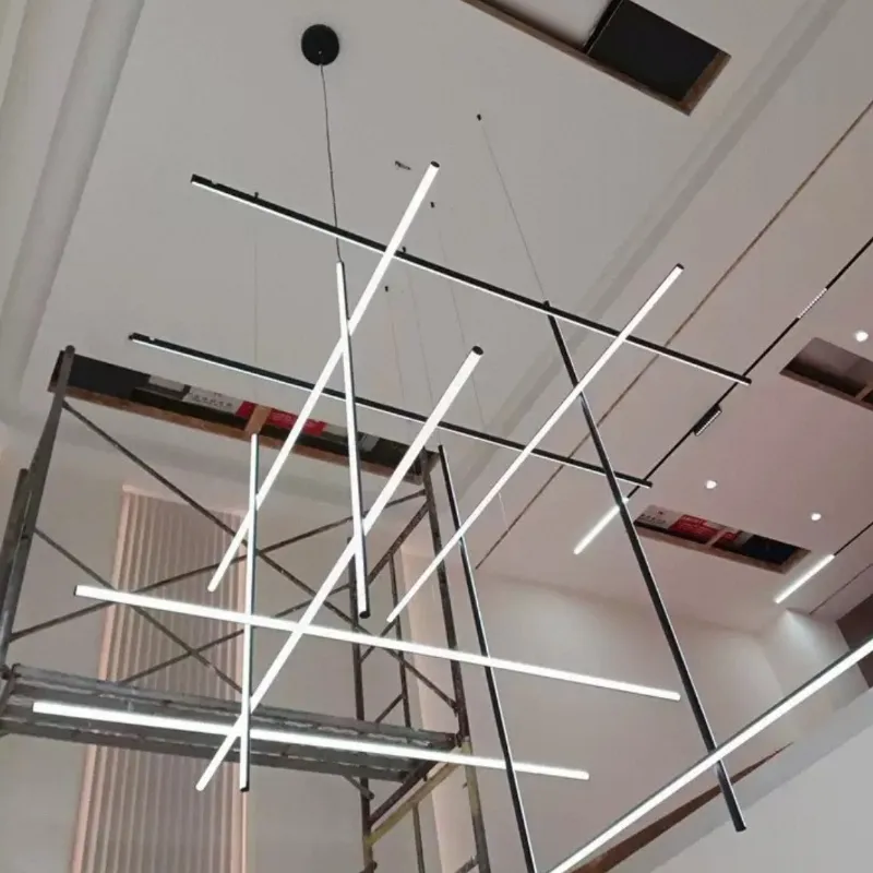 Lampă suspendată LED COORDONATE cu 8 lămpi 80*80cm