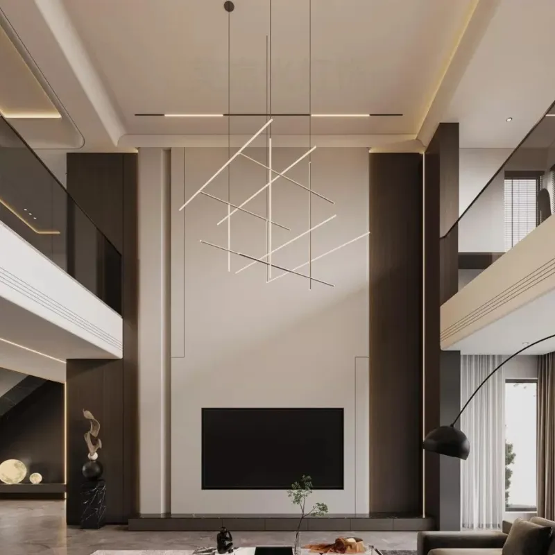 Lampă suspendată LED COORDONATE cu 8 lămpi 80*80cm