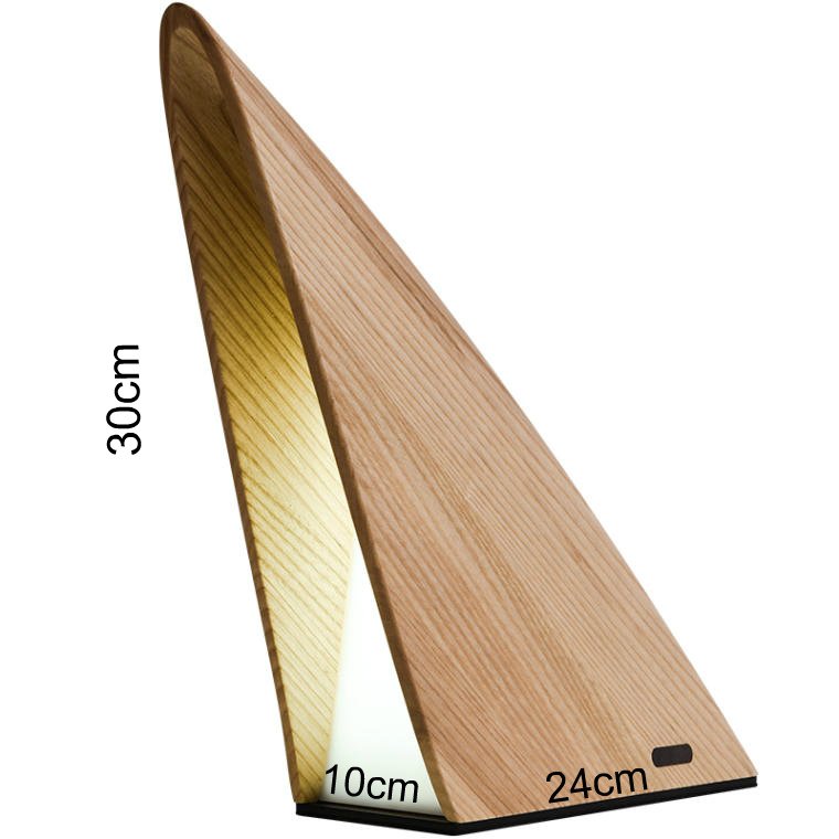 Lampă de masă decorativă USB din lemn