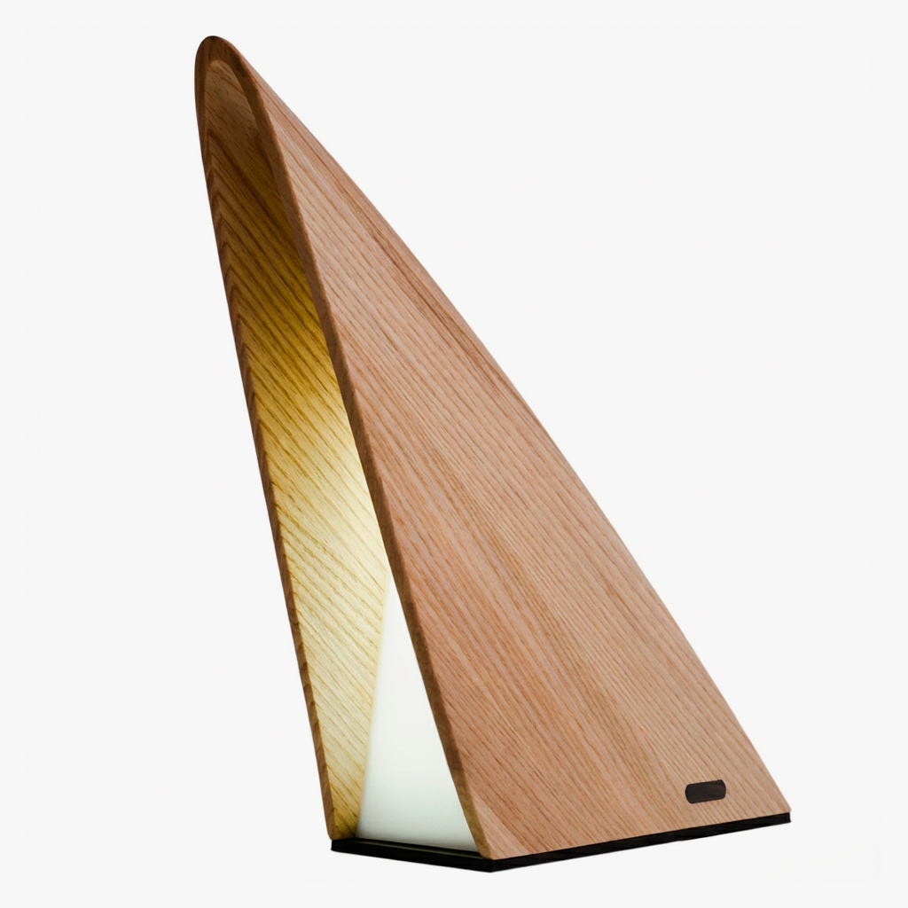 Lampă de masă decorativă USB din lemn