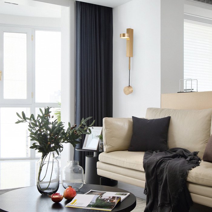 Aplică de perete DENZYL neagră - Aplica de perete