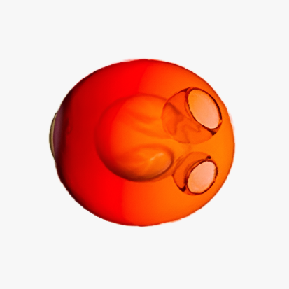 Aplica de sticlă Glass Paradox din sticlă glazurată roșie