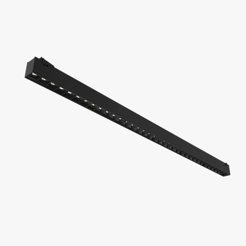 Lampă suspendată LED neagră LINEAR 127cm cu curea pentru hol